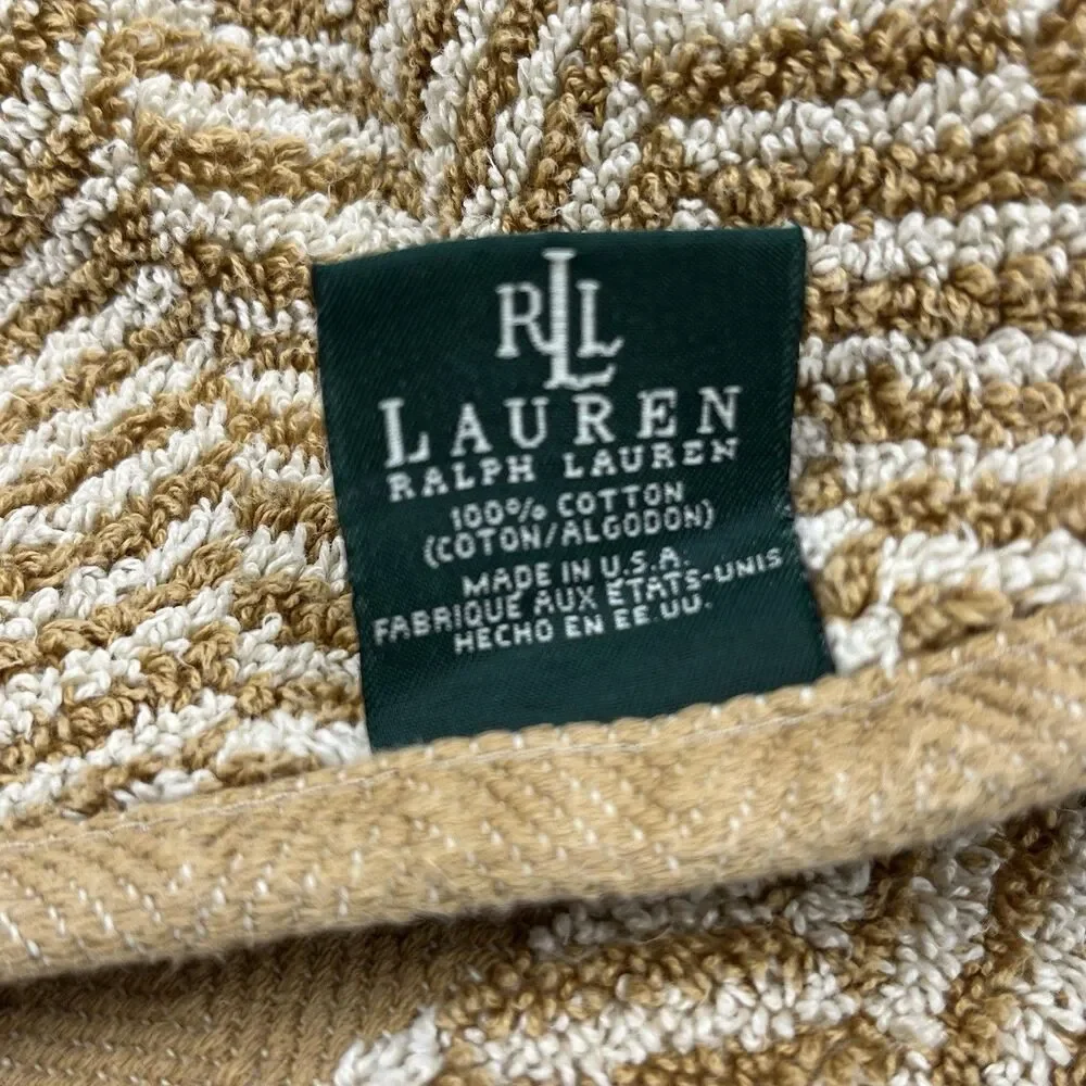 Lauren Ralph Lauren Set of 4 Towels Sanders Basketweave Herringbone Cotton